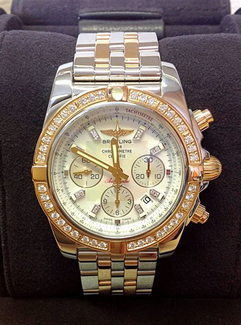 breitling diamond bezel replica watch|breitling chronomat diamond bezel.